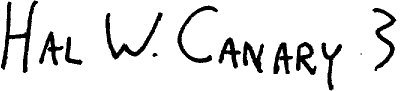 Hal W Canary, III