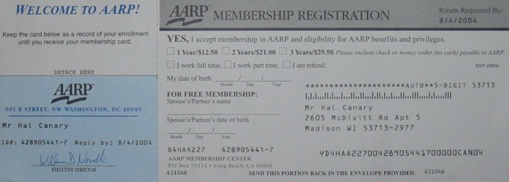 [the aarp wants me!]